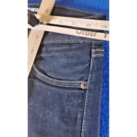 Uniqlo Selvedge Denim Jeans Slim Fit Pants Yellow Stiches Women's Size 30 - Picture 12 of 16